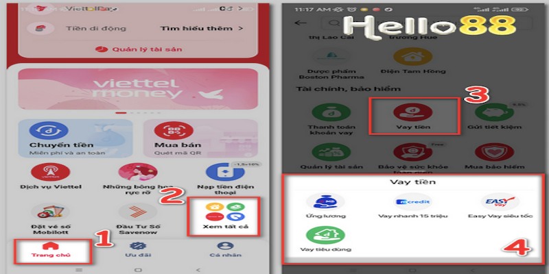 Viettel Money hỗ trợ khách hàng nhiều hình thức vay tiền online